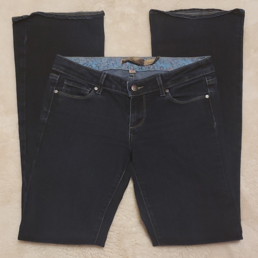 PAIGE Bootcut Dark Wash Jeans sz 28 - Picture 1 of 8